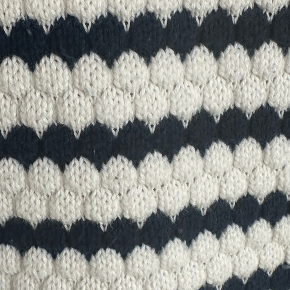 Talbots navy blue and white striped sweater Top Pullover Size S Cotton Blend - Picture 4 of 6